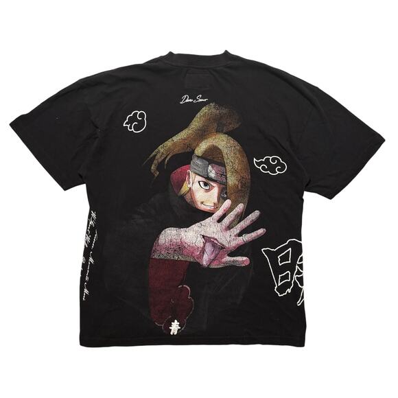 Naruto x Darc Sport Deidara Akatsuki "Side By Side" Oversized T-Shirt Black M - Picture 1 of 3